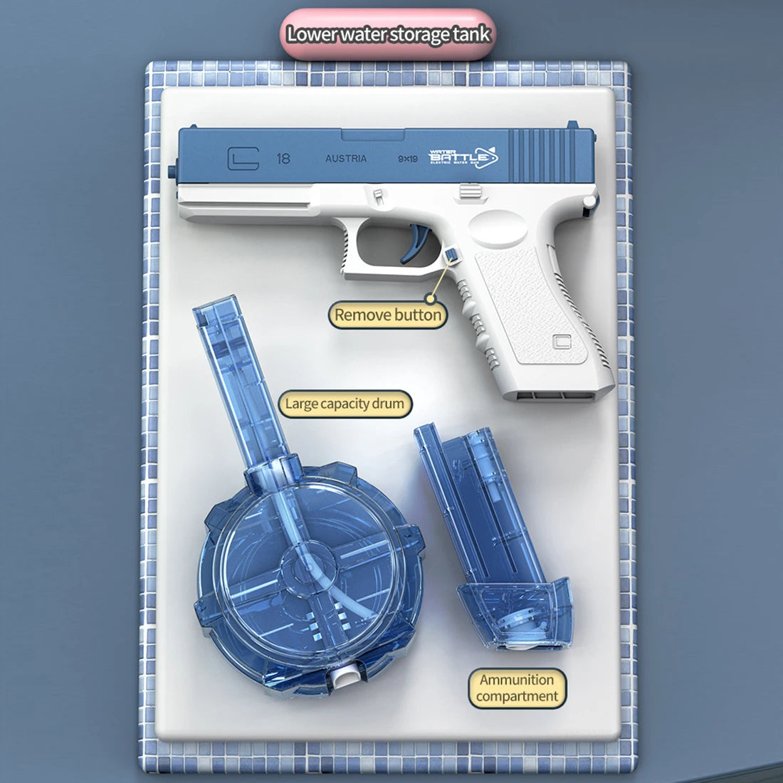 Electric Water Gun Toys Bursts Children's High-Pressure Strong Charging Energy Water Automatic Water Spray Children's Toy Guns